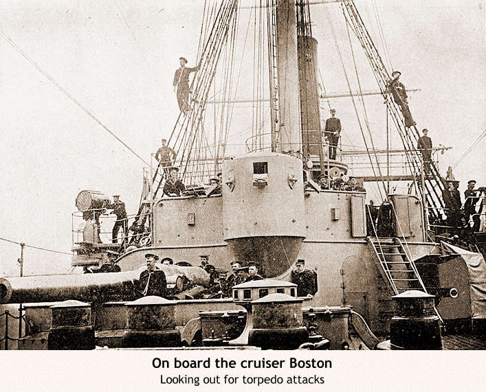 On board the cruiser Boston -- CLICK HERE TO RETURN TO SMALL PICTURE