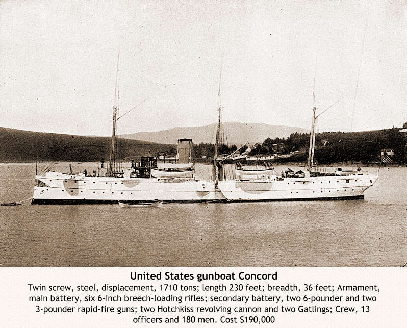 United States gunboat Concord -- CLICK HERE TO RETURN TO SMALL PICTURE
